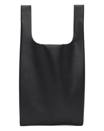 Black mission shopper bag
