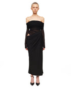 Long Sleeve Maxi Dress Black