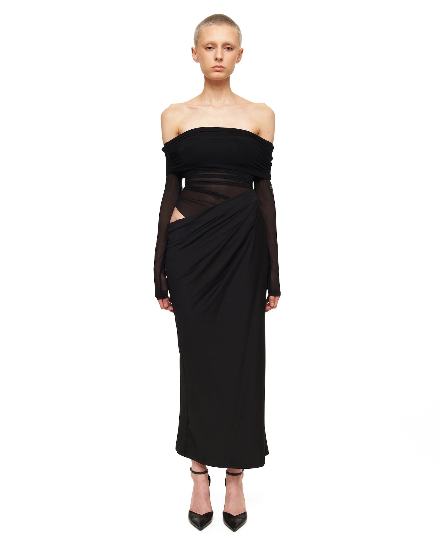 Long Sleeve Maxi Dress Black