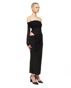 Long Sleeve Maxi Dress Black