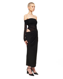 Long Sleeve Maxi Dress Black