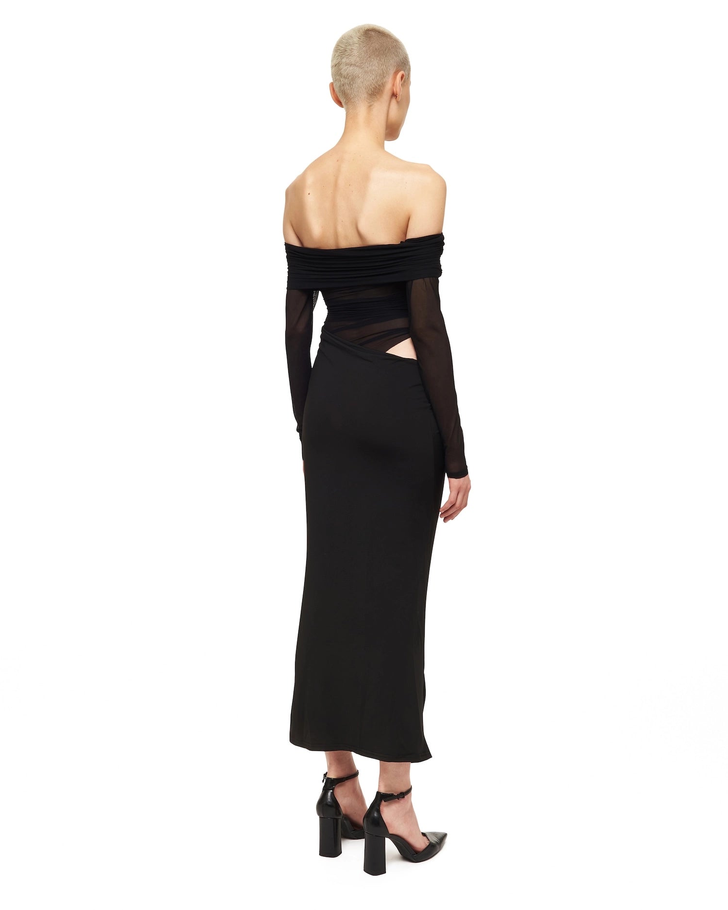 Long Sleeve Maxi Dress Black