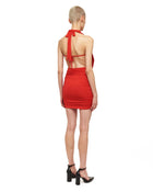 Magnetic red LS Minidress