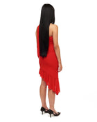 Red Wrapped Sleeveless Minidress