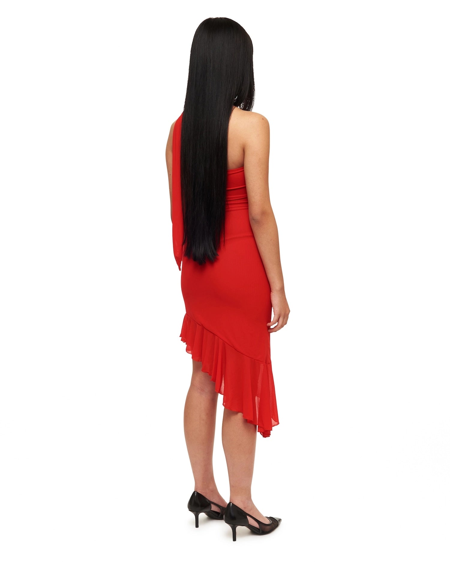 Red Wrapped Sleeveless Minidress