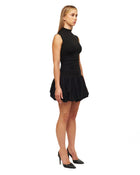 Puff Black Minidress