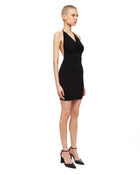 V-Neck Racer Tank Minidress Black