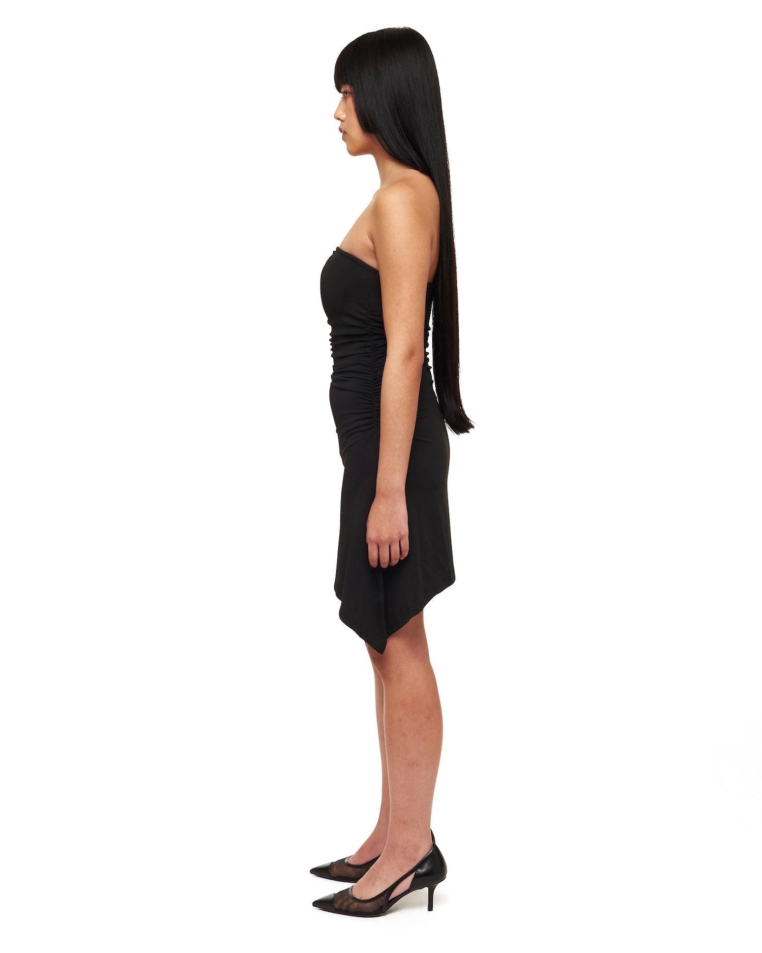 Cowl Black Collar Minidress