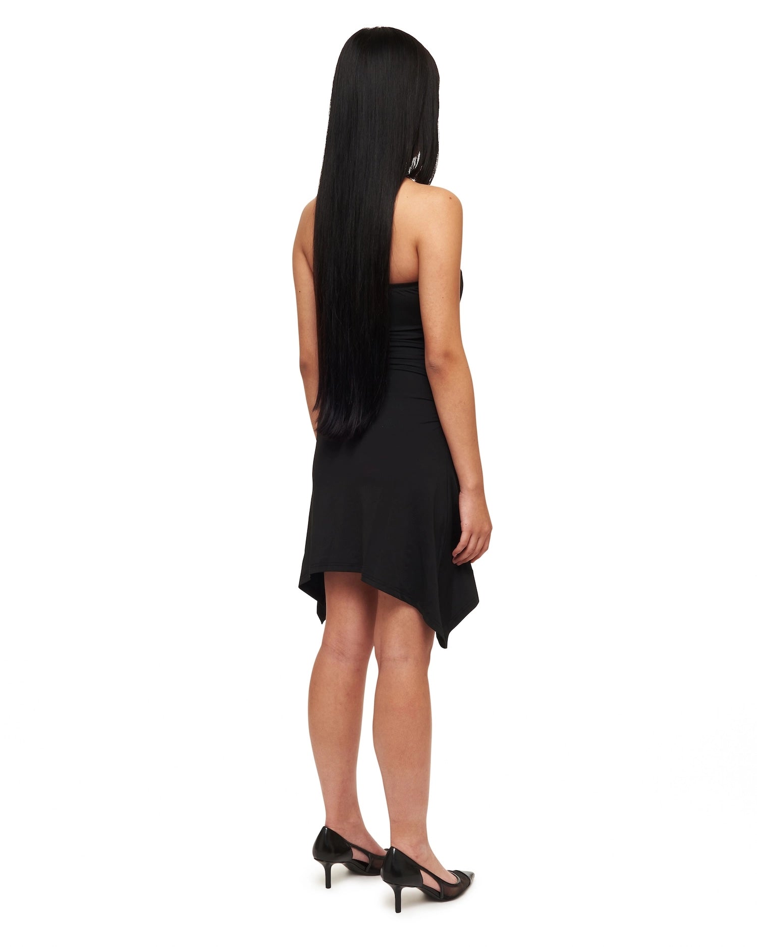 Cowl Black Collar Minidress