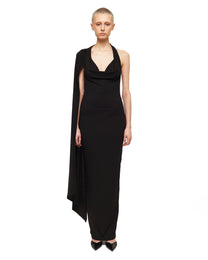 Black Roman Sleeveless Maxi Dress