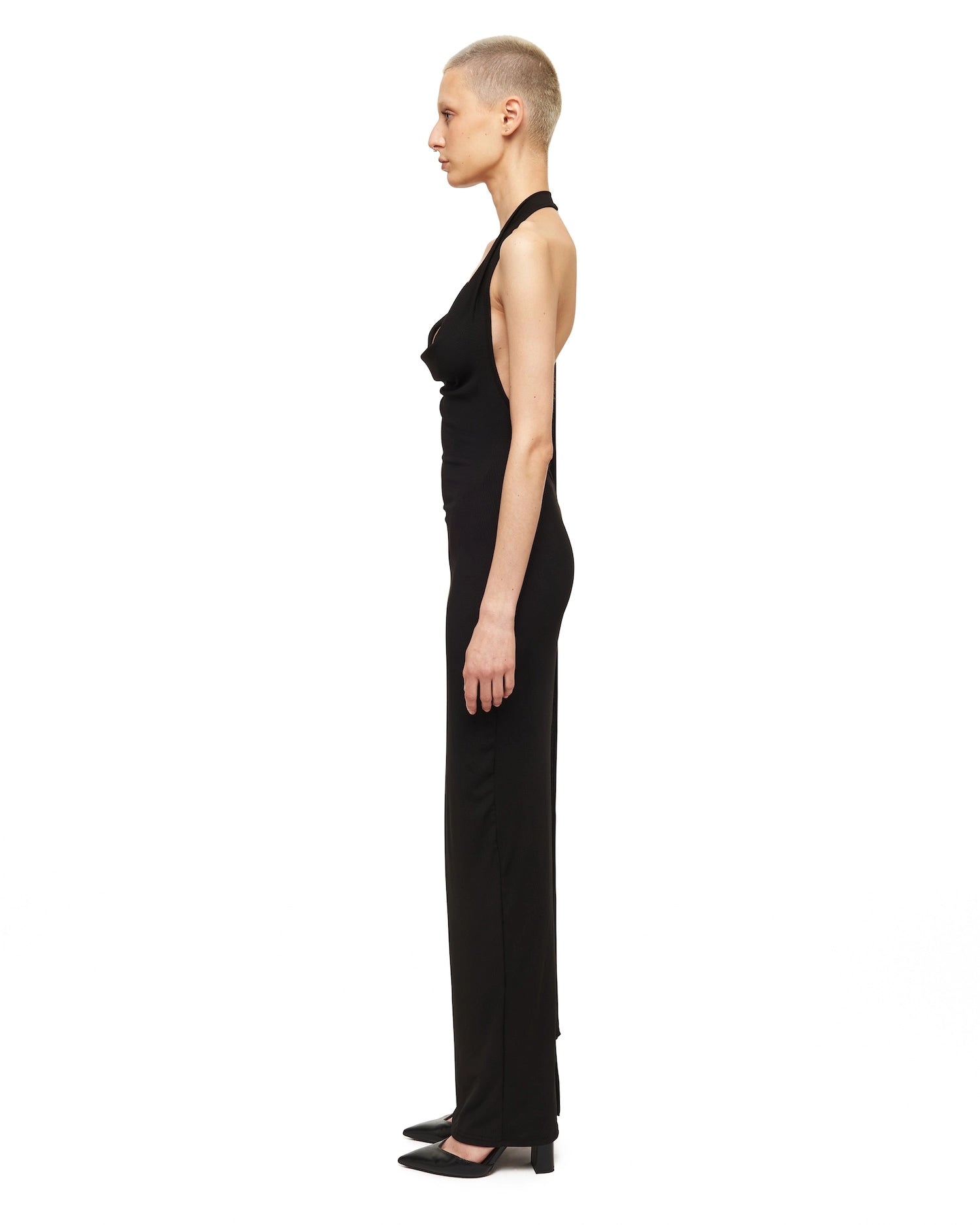 Black Roman Sleeveless Maxi Dress