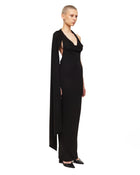 Black Roman Sleeveless Maxi Dress