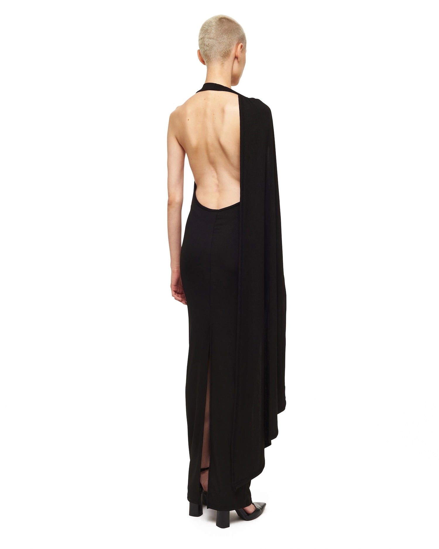 Black Roman Sleeveless Maxi Dress