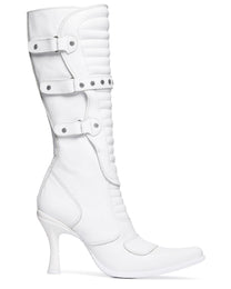 White Biker Boots