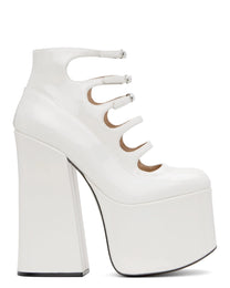 'The Patent Leather Kiki' Heels - white