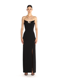 Signature structured strapless gown
